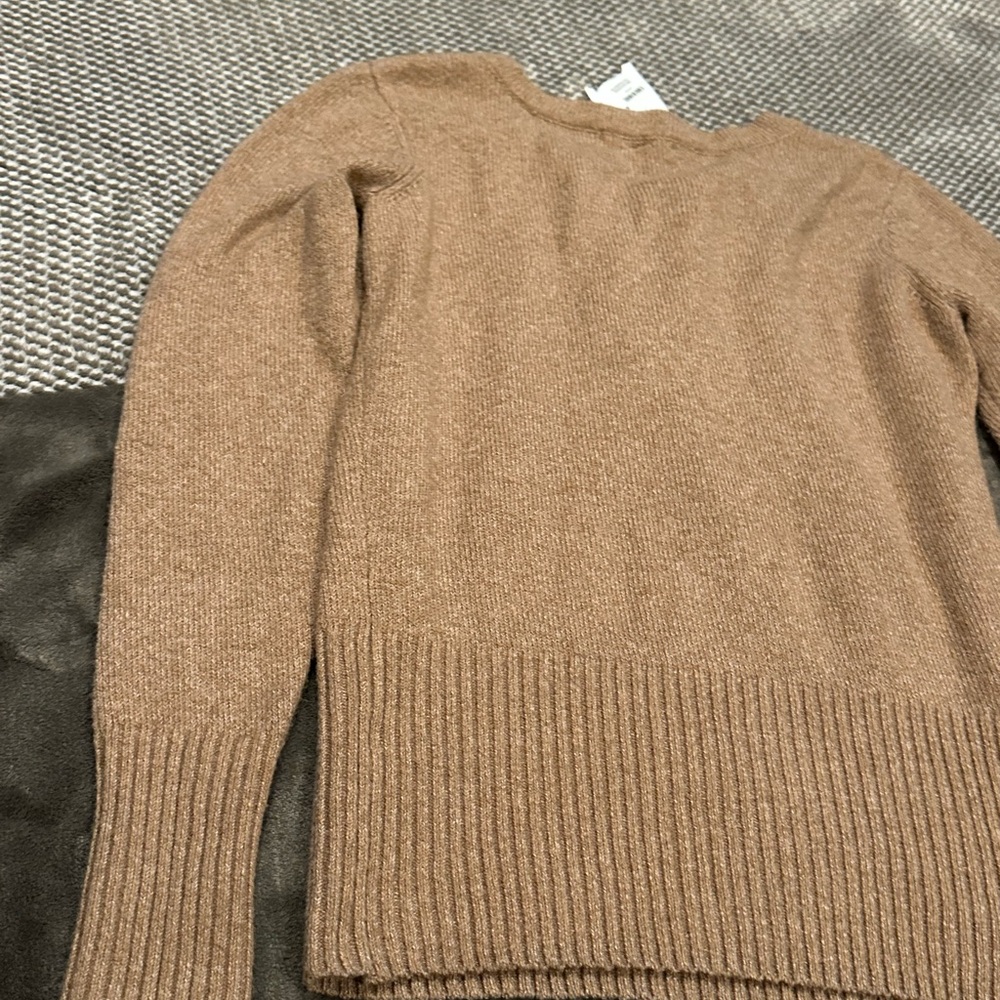 Gimmick Lace-Up Tan Sweater - Picture 10 of 13